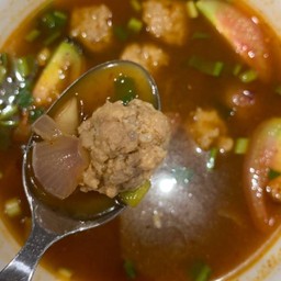 ต้มแซ่บหมูสับปั้นก้อน