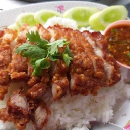 ลองชิม ข้าวหมูทอดจิ้มแจ่ว