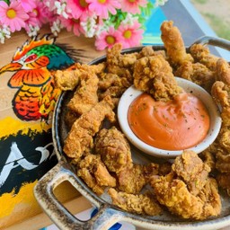 [โปรจับคู่]ไก่ป๊อปไร้น้ำมัน0%(ชุดใหญ่)+น้ำส้มใหญ่แท้0%(1000ml)