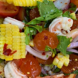 ไข่แดง กุ้งสุก ข้าวโพด