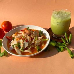 Yam drinks ผักผลไม้รวมปั่น ตลาดราชพฤกษ์เมืองเอก