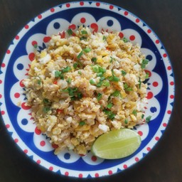 ข้าวไข่ขยี้หมูสับ