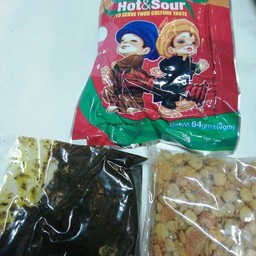 เมี่ยงน้ำมัน+ถั่วทอด