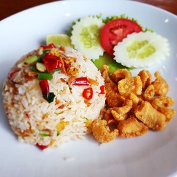 ข้าวผัดกากหมูพริกสด