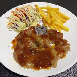 สเต็กหมูติดมัน