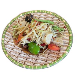 ตำปูปลาร้าหมูยอ