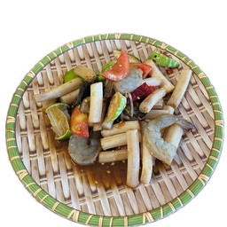 ตำไหลบัวกุ้งสด