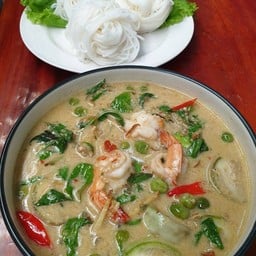 ขนมจีน-แกงเขียวหวานกุ้ง