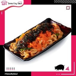 อูด้งเบค่อนกิมจิซอสไข่กุ้ง