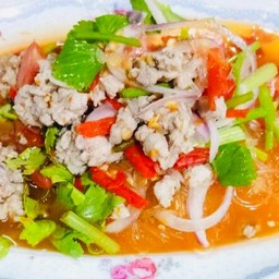 ยำวุ้นเส้นหมูสับ
