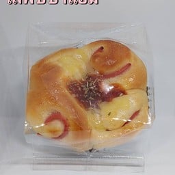 ขนมปังหน้าพิซซ่าแฮม