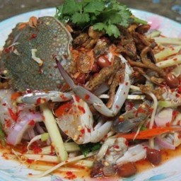 ยำมะม่วงปูม้า5ตัว