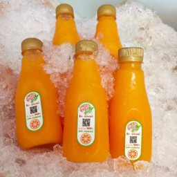 น้ำส้มคั้นสดแท้100% 250mlมีเนื้อ 1ขวด