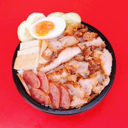 ข้าวหมูทอดจัดหนัก