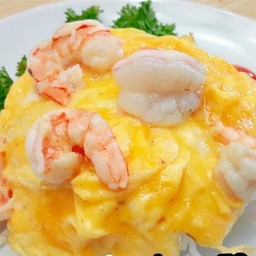 ข้าวราดไข่ข้นกุ้ง