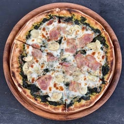 SAPINACH BACON & CHEESE (ซอสครีมผักโขม เบคอน และ ชีส)