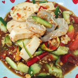 ตำแตงหมูยอกุ้งสด