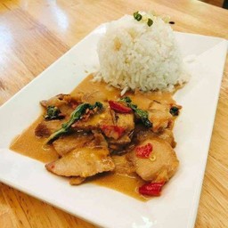 กะเพราคอหมูย่าง ละมุน