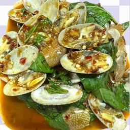 หอยลายผัดพริกเผา