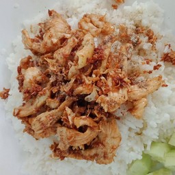 ไก่ทอดกระเทียมราดข้าว