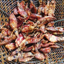 ข้าว+ปลาหมึกแห้งทอด wow!!!