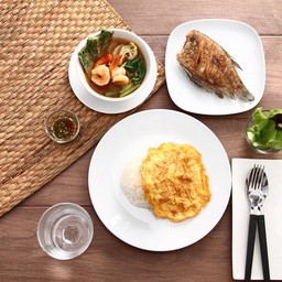 [อร่อยซ่ากับโค้ก] ชุดแกงส้ม ปลาสลิดทอด +  โค้ก ออริจินัล (กระป๋อง)