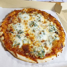 Spinach mushroom onion pizza large ผักโขม เห็ด หอม ถาดใหญ่