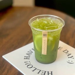 Matcha honey lemon soda