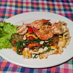 วุ้นเส้นชะอมกุ้ง
