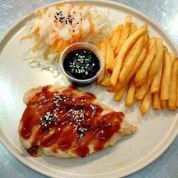 สเต็กไก่ซอสเผ็ดเกาหลี