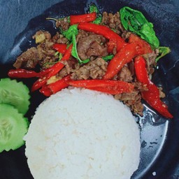 ข้าวกระเพราเนื้อ