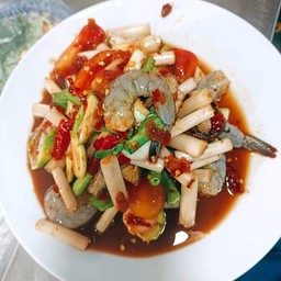 ตำไหลบัวกุ้งสด