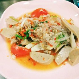 ยำวุ้นเส้นหมูสับหมูยอ