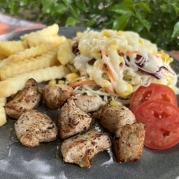 สเต็กหมูลูกเต๋า เทปันยากิ