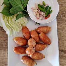 ใส่กรอกอีสานไก่วุ้นเส้นย่าง