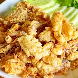 หมึกทอดกระเทียม