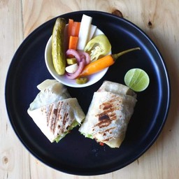 Black Beans & Mustard Wrap
