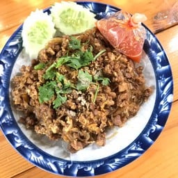 ผัดกระเทียมพริกไทวุ้นเส้นหมูสับ(ไม่มีข้าว)