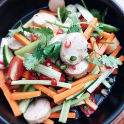 German Sausage Spicy Salad