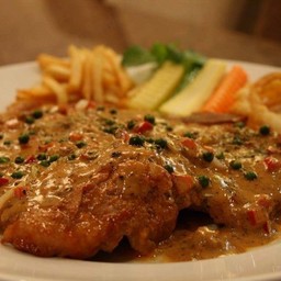 สเต๊กพอร์คชอพ (หมูติดกระดูก)