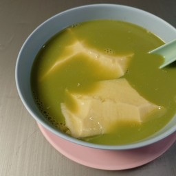 เต้าหู้ชาเขียวใส่เต้าฮวย