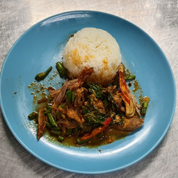 ผัดเผ็ดเป็ดย่าง