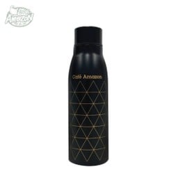 Black & Gold Stainless Bottle ลาย Square (16 ออนซ์)