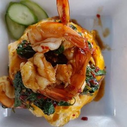 กระเพรากุ้งไข่ข้น