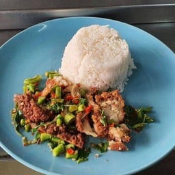 ข้าวกระเพราไก่ทอด