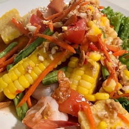 ตำข้าวโพดกุ้งสด