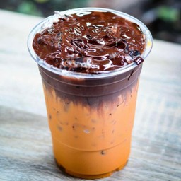 ชาไทยเย็น+ราดโกโก้