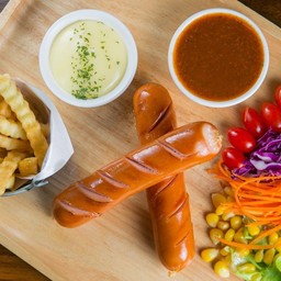 สเต็กไส้กรอกหมู