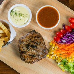 สเต็กหมูพริกไทยดำ