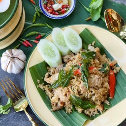 ข้าวผัดกระเพราไก่(Chicken Basil Fried Rice)